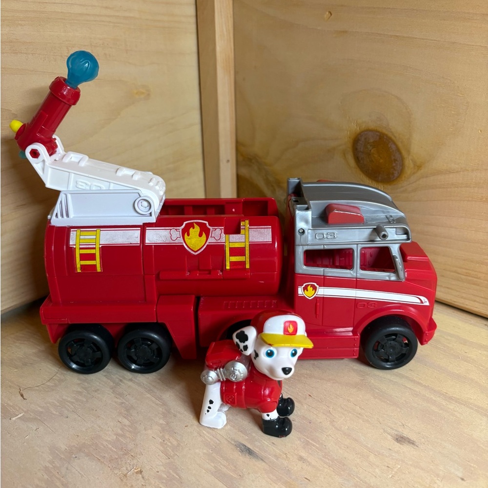 Paw patrol big truck pup Marshall and vehicle. Excellent condition.